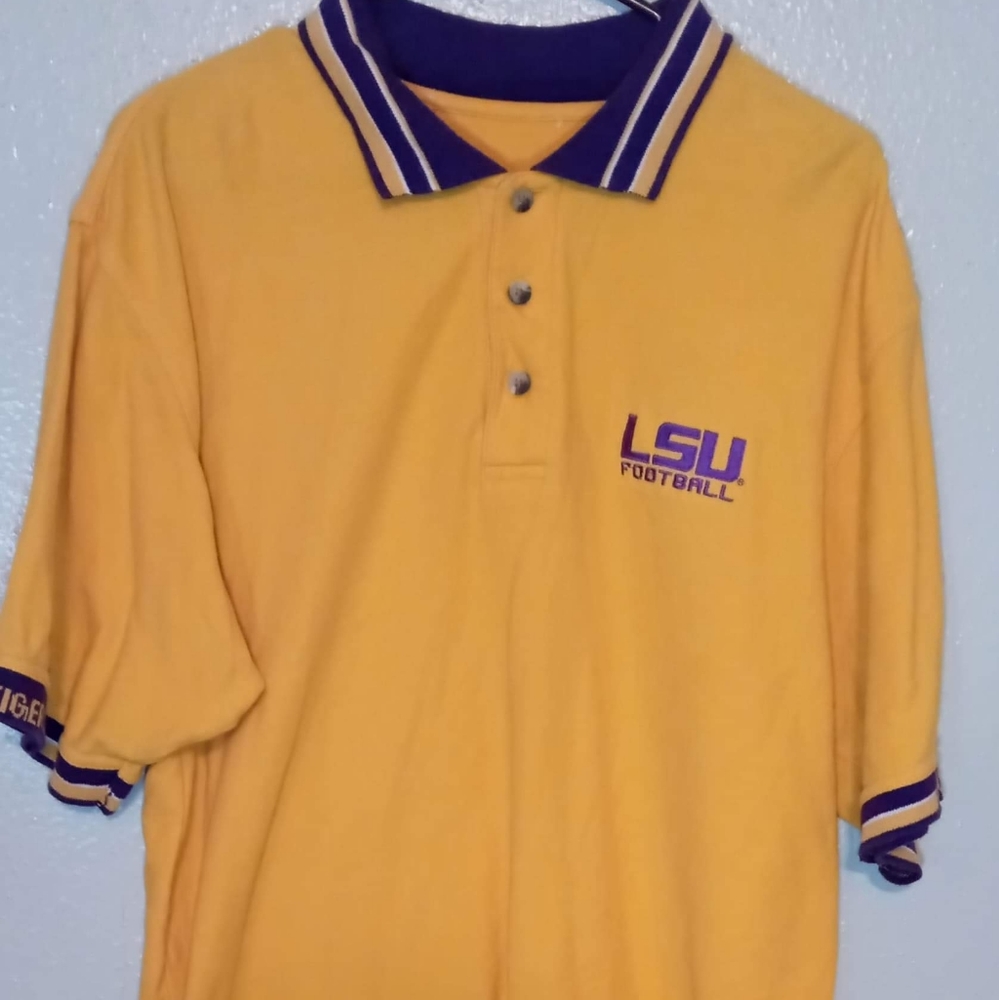 LSU polo style shirt promoted by Allstate